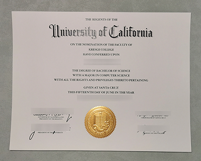 fake UC Santa Cruz Diploma