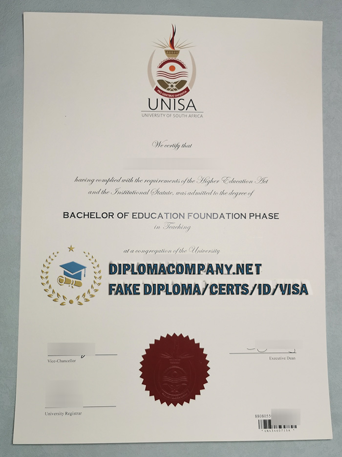 Fake UNISA Diploma,