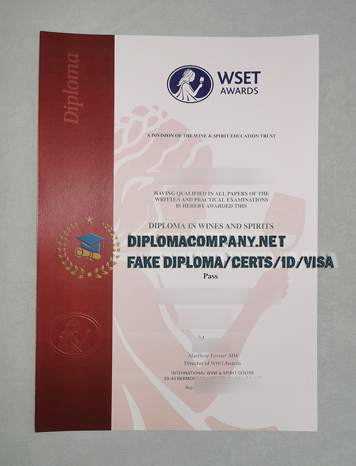 Fake WSET Diploma