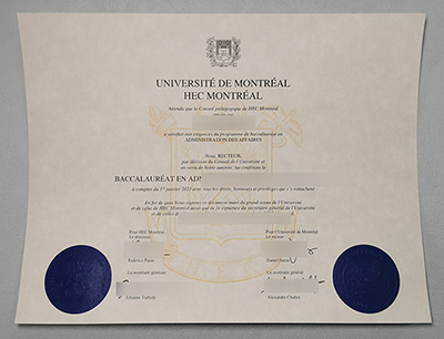 fake UdeM Diploma