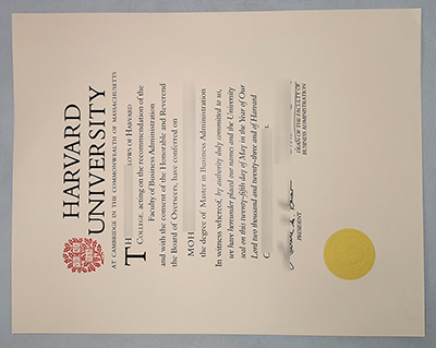 Fake Harvard University Diploma