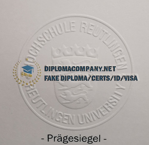 Hochschule Reutlingen Urkunde seal
