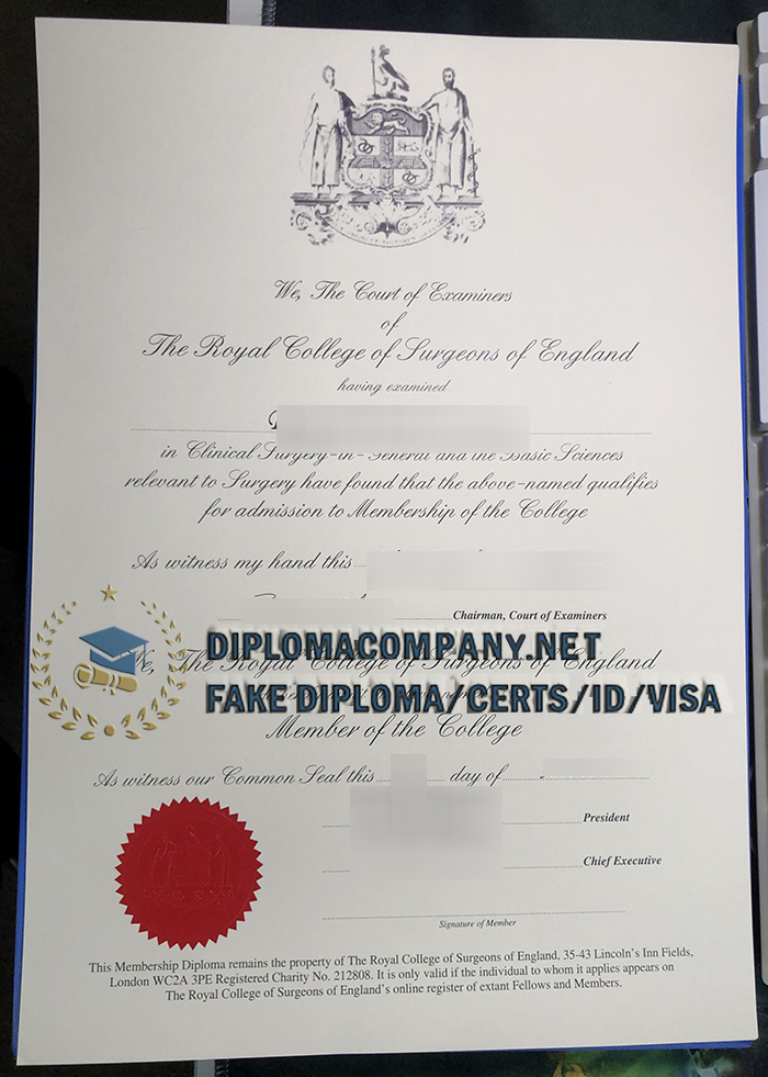 Fake RCS England Diploma