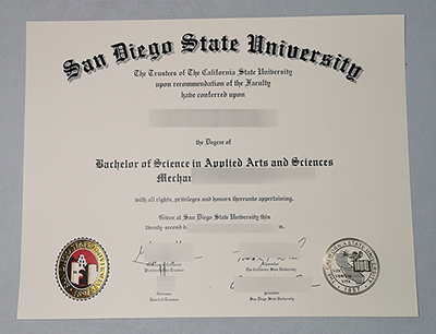 San Diego State University Diploma