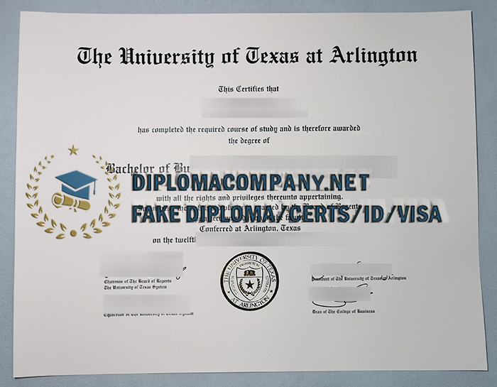 Fake UT Arlington Diploma