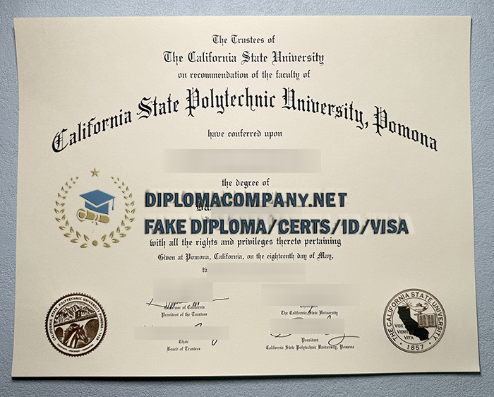 Fake Cal Poly Pomona Diploma
