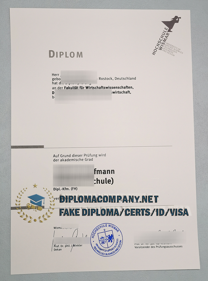 Fake Hochschule Wismar Diploma