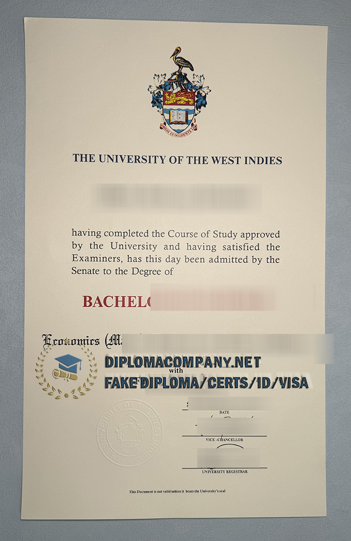 Fake UWI Diploma